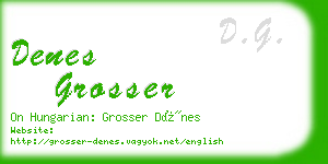 denes grosser business card